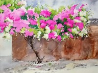 Sadia Arif, 11 x 15 Inch, Water Color on Paper, Floral Painting, AC-SAD-011